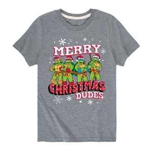 Boys' - Teenage Mutant Ninja Turtles - Merry Christmas Dude Short Sleeve Graphic T-Shirt - 1 of 4