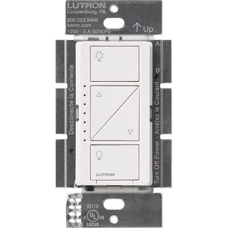 Caseta Smart Dimmer Switch, 150W LED/600W Incandescent, for Wall and Ceiling Lights, White, 3 of 6
