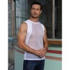 Men's Mesh Tank Top Fishnet Slim Fitted Tank Top Sleeveless Muscle Workout Tee Shirt - 3 of 4