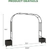 Metal Garden Arch, Wedding & Event Decoration, Garden Trellis for Climbing Plants, Balloon Decor Garden Arch Arbor, Raised Planter Box - 4 of 4