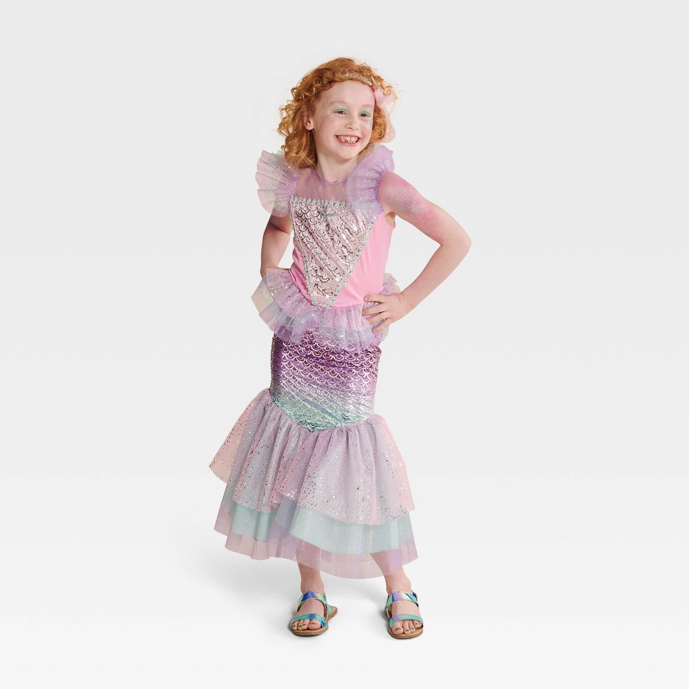 Halloween Kids' Fantasy Mermaid Halloween Costume Dress with Headpiece L - Hyde & EEK! Boutique