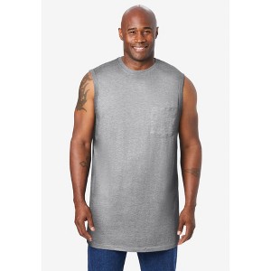 KingSize Shrink-Less Longer-Length Lightweight Muscle Pocket Tee - 1 of 4