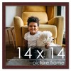 PosterPalooza | Square Minimalist Brown Picture Frame - UV Acrylic, Foam Board Backing, Hanging Hardware - 2 of 4
