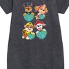 - Paw Patrol - Heart Earth Graphic Short Sleeve Fleece Dress - 2 of 4
