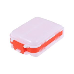 Unique Bargains 8 Grids 3 Fold Pill Case 1 Pc - 1 of 4
