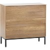 Acekool Rattan Storage Cabinet, 2-Door Sideboard with Metal Base, Modern Boho Accent Cabinet for Living Room, Entryway, Bathroom, Black - 2 of 4