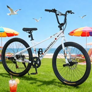 KWPZQEB 26 Inch Freestyle Kids, Mountain Bike with Steel Frame, Outdoor Cycling Bike with Dual Disc Brake System, Kids' Bicycles for Age 12+ Years - 1 of 4