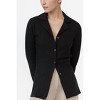 Women's Rib Knit Collared Cardigan - DƒÅl the Label - 3 of 3