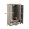 NicBex 68.20"H Armoire Wardrobe Closet Storage Cabinet with 3 Doors & Shelves & 2 Drawers for Bedroom - 3 of 4