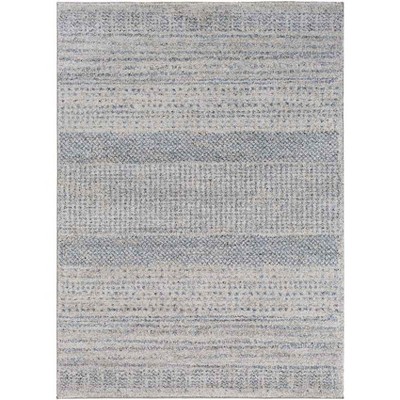Oliver Medium Gray Geometric Hand-knotted Synthetic Rug 7'10" x 10'2"