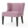 Contemporary Tufted Wingback Chair with Nailhead Trim, Upholstered Waffle Stitch Accent Chair for Living Room, Christopher Knight Home Sofa Chair - 4 of 4