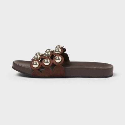 Women s Nash Sandals with Memory Foam Insole - A New Day Chocolate 3090₽
