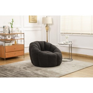 CAVINAS Teddy Fabric Bean Bag Chair,Giant Lazy Sofa Chair with Armrest and Memory Foam,Modern Lounge Chair for Living Room - 1 of 4