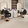 KWPZQEB Barber Salon Chair - 360¡ã Swivel with Adjustable Height, Hydraulic Barber Chair with Reclining Backrest, Multi-Function Chair for Salon,Black - 3 of 4