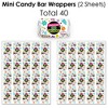 Big Dot of Happiness Through the Decades Mini Candy Bar Wrappers, Round Candy Stickers and Circle Stickers - Party Candy Favor Sticker Kit 304 Pieces - 3 of 4