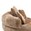 NicBex Round Comfy Chenille Bean Bag Loungers with 3 Pillows,High Density Foam Filled Lazy Sofa Recliner Chair for Adults&Kids,300lbs Max - 2 of 4