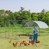 Tangkula Large Metal Chicken Coop Outdoor Galvanized Dome Cage w/ Cover 9 ft x 19 ft - 2 of 4