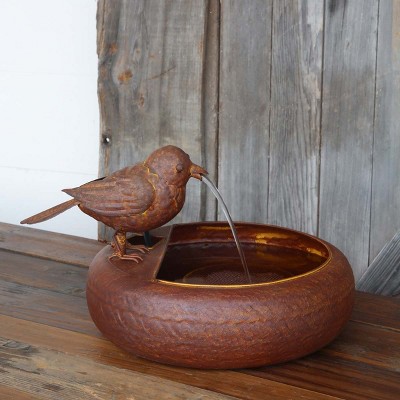 Park Hill Collection Folk Art Little Bird Fountain