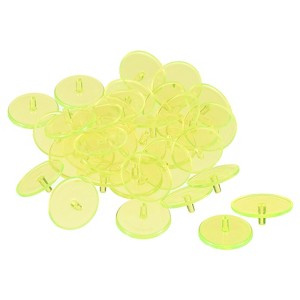 Unique Bargains ABS Plastic Round Transparent Flat Position Golf Ball Markers 50 Pcs - 1 of 4