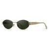 WMP Eyewear Womens 90s-Inspired Small Frame Retro Oval Sunglasses - 2 of 4