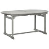 vidaXL Garden Table Grey Solid Acacia wood Medium Extendable - 4 of 4
