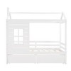 NicBex Full Size Wooden Platform Bed, House Shaped Bed Frame with Guardrails for Boy and Girl, Easy Assembly - 3 of 4