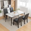 KTMBDW  Wooden Dining Chairs Set of 2, Modern Fabric Upholstered Kitchen Side Chairs with Soft Cushion and Solid Wood Legs for Living Room, Restaurant - 4 of 4