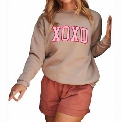 Women's Unisex - Xoxo Foil Sweatshirt - OAT COLLECTIVE