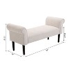 Vynxaria 52" Linen Upholstered End of Bed Bench ¨C Chic Comfort for Any Space - 4 of 4