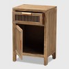 Clement 1 Door and 1 Drawer Wood Spindle Nightstand Brown - Baxton Studio: Sturdy, Fully Assembled, MDF & Fir Wood - image 2 of 4