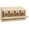 vidaXL Chicken Laying Nest 4 Compartments 41.7"x15.7"x23.2" Solid Pine Wood - 3 of 4