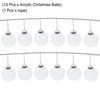 Unique Bargains Acrylic DIY Craft Party Christmas Tree Ornament Hanging Balls 3.15" 12 Pcs - 3 of 4