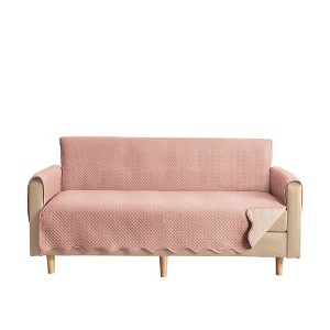 Collections Etc Lacey Scalloped Edge Reversible Quilted Furniture Protector - 1 of 4