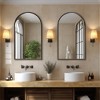 Lyngins Arched Bathroom Mirror, Bathroom Wall Mirror, Anti-Fog HD Explosion-Proof Bathroom Decor, Metal Frame Vanity Mirror for Bedroom/Living Room - 2 of 4