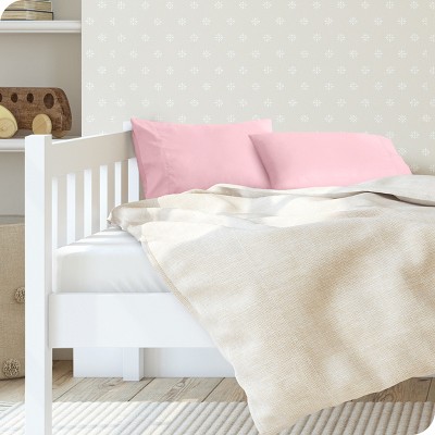 Light Pink Microfiber Toddler Pillowcase Set - 13" x 18"