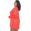 Women's Plus Size Long Sleeve Nightgown - White Mark - 2 of 3