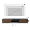 POVISON 78.74'' Modern Floating TV Stand, Walnut Color, MDF, With Cabinets, Media Console, Entertainment Center - 4 of 4