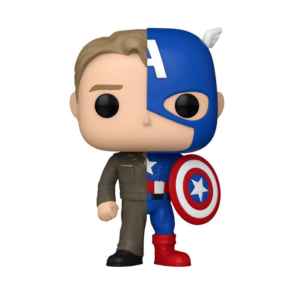 Funko POP! Marvel: Split Captain America/Steve R Figure