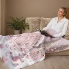 Christmas Throw Blanket for Couch Bed Sofa, Pink Gingerbread House with Snowman Heart Candy, Flannel Blanket Christmas Decor Xmas Gifts. - 3 of 4