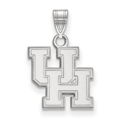 Black Bow Jewelry 14k White Gold Houston Cougars NCAA Small Pendant