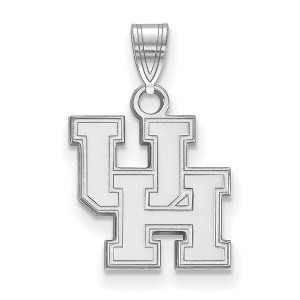 Black Bow Jewelry 14k White Gold Houston Cougars NCAA Small Pendant - 1 of 3