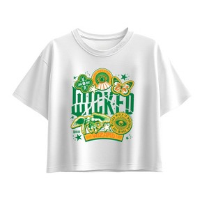 Girls' - Wicked - Wicked Oz Stickers Short Sleeve Boxy Graphic T-Shirt - 1 of 1