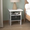 HOMLUX 2PCS Modern Bedside End Table Nightstand with Removable Drawer & Open Shelf - 4 of 4