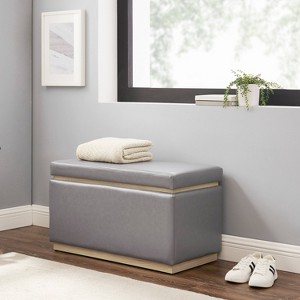 Lucinda Rectangle Storage Ottoman - Linon - 1 of 4
