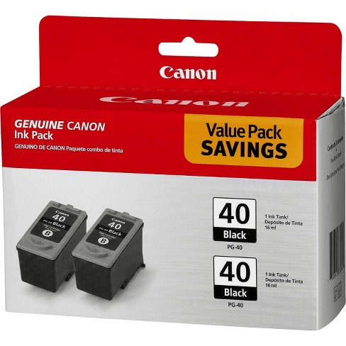 Forebyggelse Forventning Tag ud Canon Ink Cartridge 2/pk Black Pg40twinpk : Target