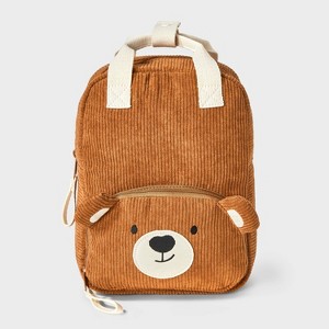 Mochila de osito de peluche de pana para niños pequeños - Cat & Jack™ beige/crema