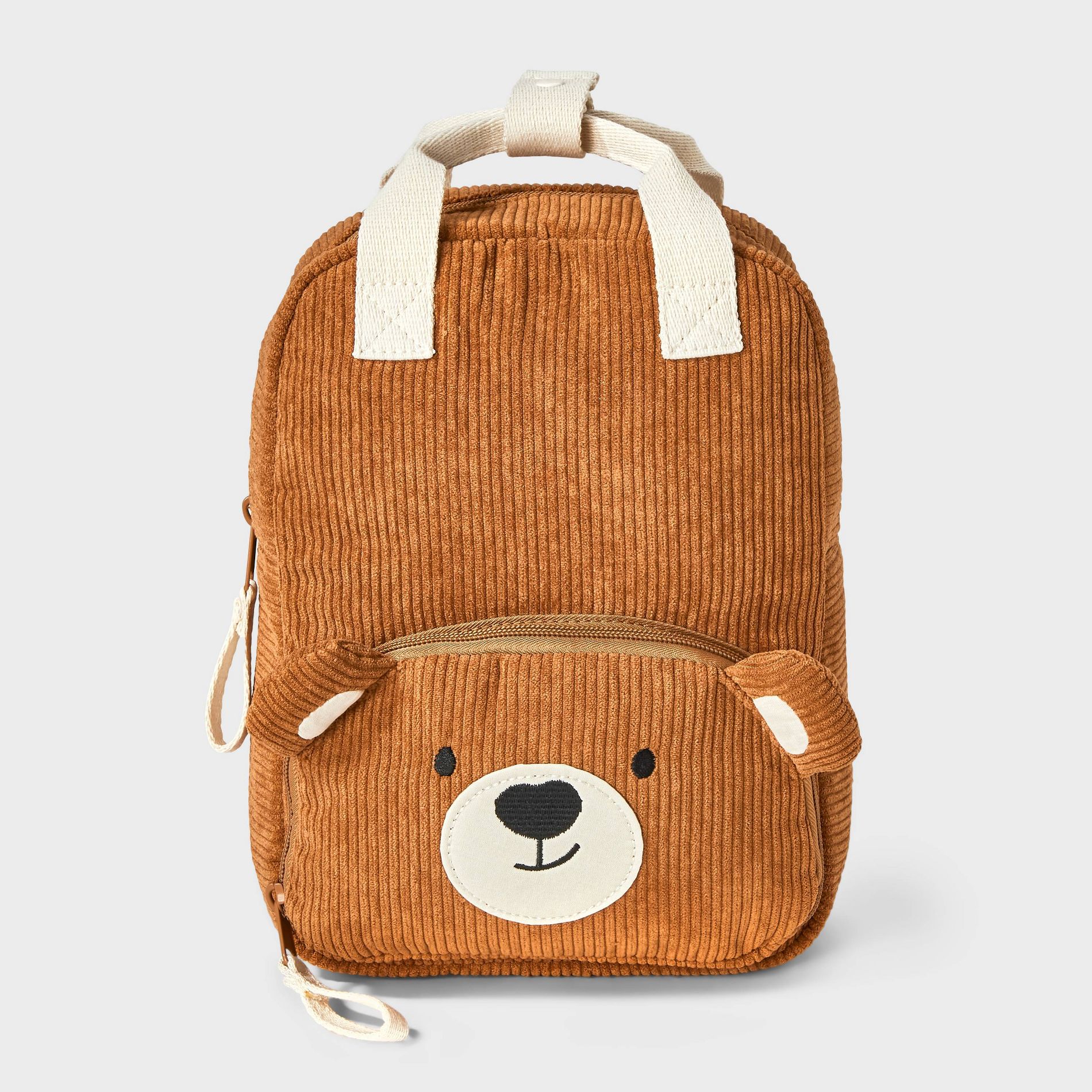 Toddlers' Cozy Corduroy Teddy Bear Backpack - Cat & Jack™ Tan/Cream