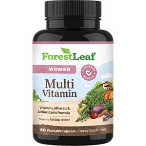 Forest Leaf Women's Multi-Vitamin Formula, Vitamins, Minerals & Antioxidants - 60 Caps - 1 of 4