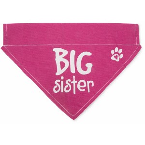 Pavilion Gift Company - Big Sister - 12" x 8" Canvas Slip on Pet Bandana - Pet Apparel Accessories - 1 of 4