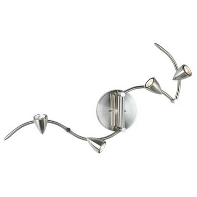 Axel 49'' Silver Brushed Nickel 4-Head LED Track Light